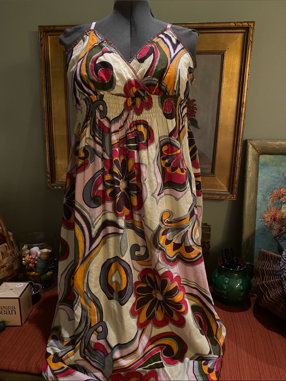 Speed Control NY Women’s Vibrant Floral Sundress with Spaghetti Straps Size 3X - Picture 11 of 11